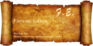 Forray Edina névjegykártya